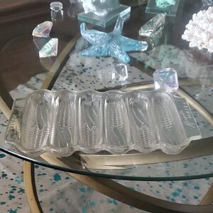 Vintage Glass corn dish